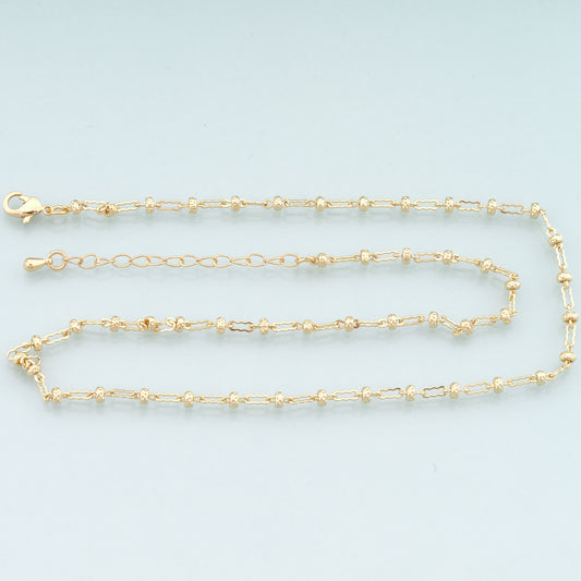Gold Geometry Chain,18K Gold Filled Geometry for Necklace Bracelet DIY Jewelry Making Supply