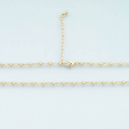 Gold Geometry Chain,18K Gold Filled Geometry for Necklace Bracelet DIY Jewelry Making Supply