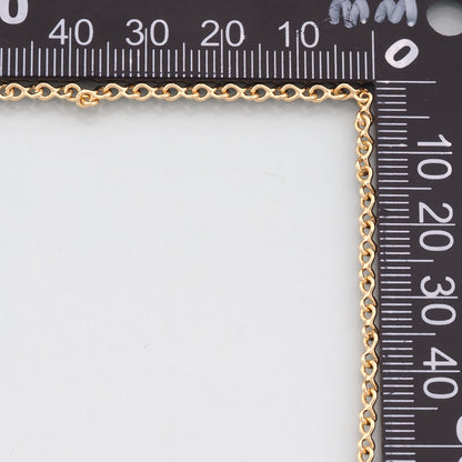 Gold Geometry Chain,18K Gold Filled Geometry for Necklace Bracelet DIY Jewelry Making Supply