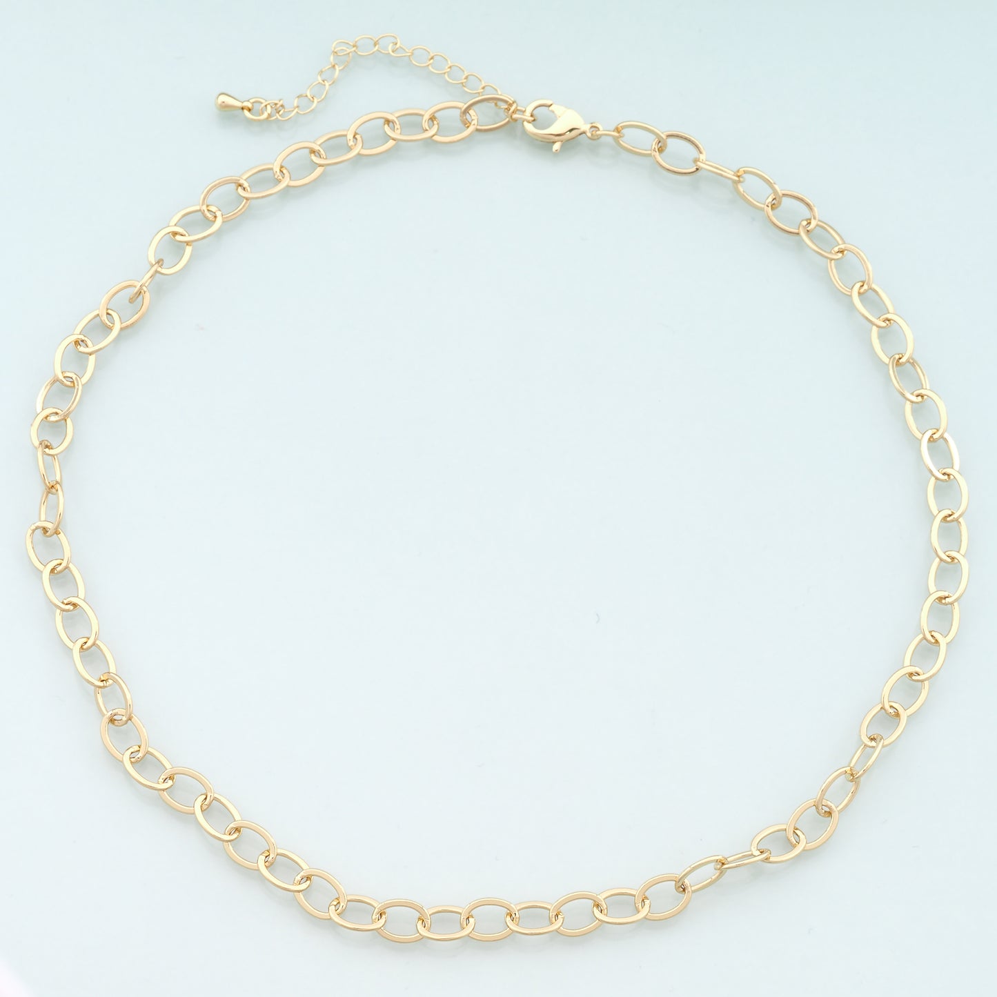 Gold Oval Chain,18K Gold Filled Oval for Necklace Bracelet DIY Jewelry Making Supply