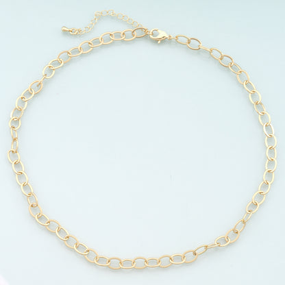 Gold Oval Chain,18K Gold Filled Oval for Necklace Bracelet DIY Jewelry Making Supply