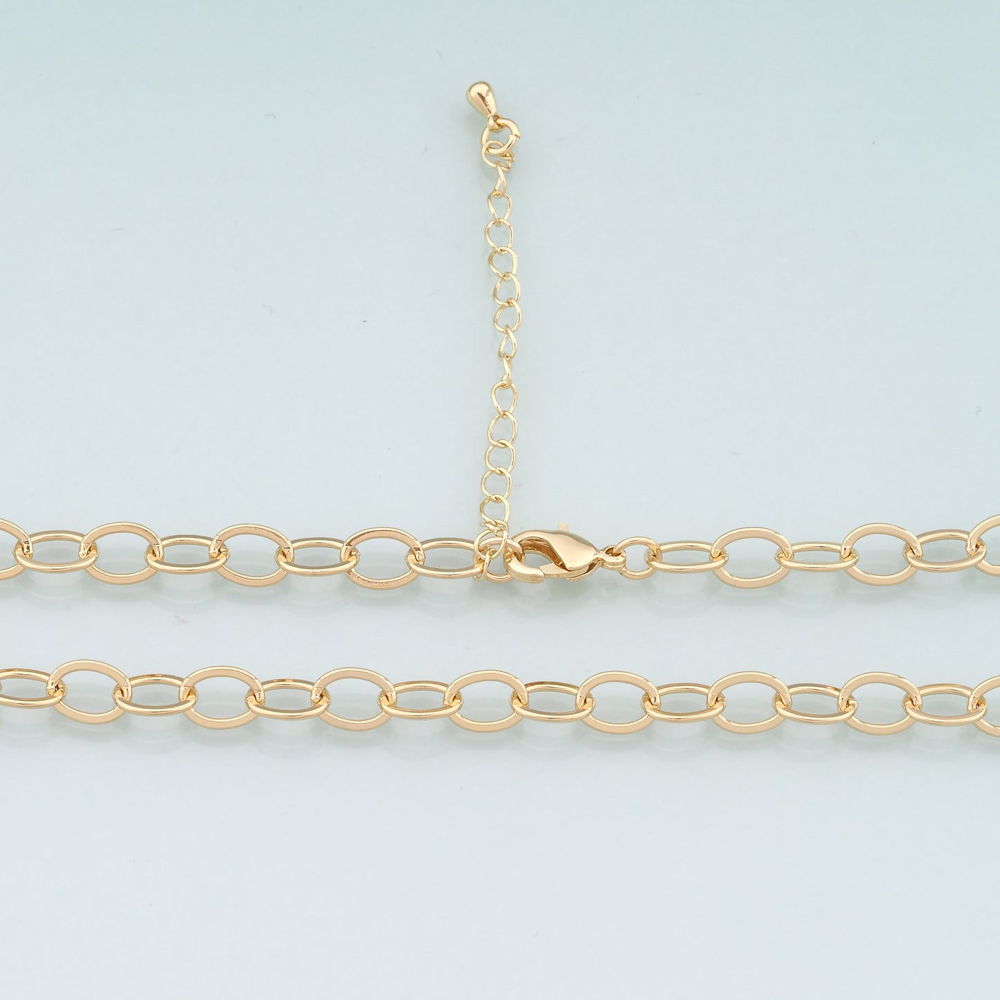 Gold Oval Chain,18K Gold Filled Oval for Necklace Bracelet DIY Jewelry Making Supply