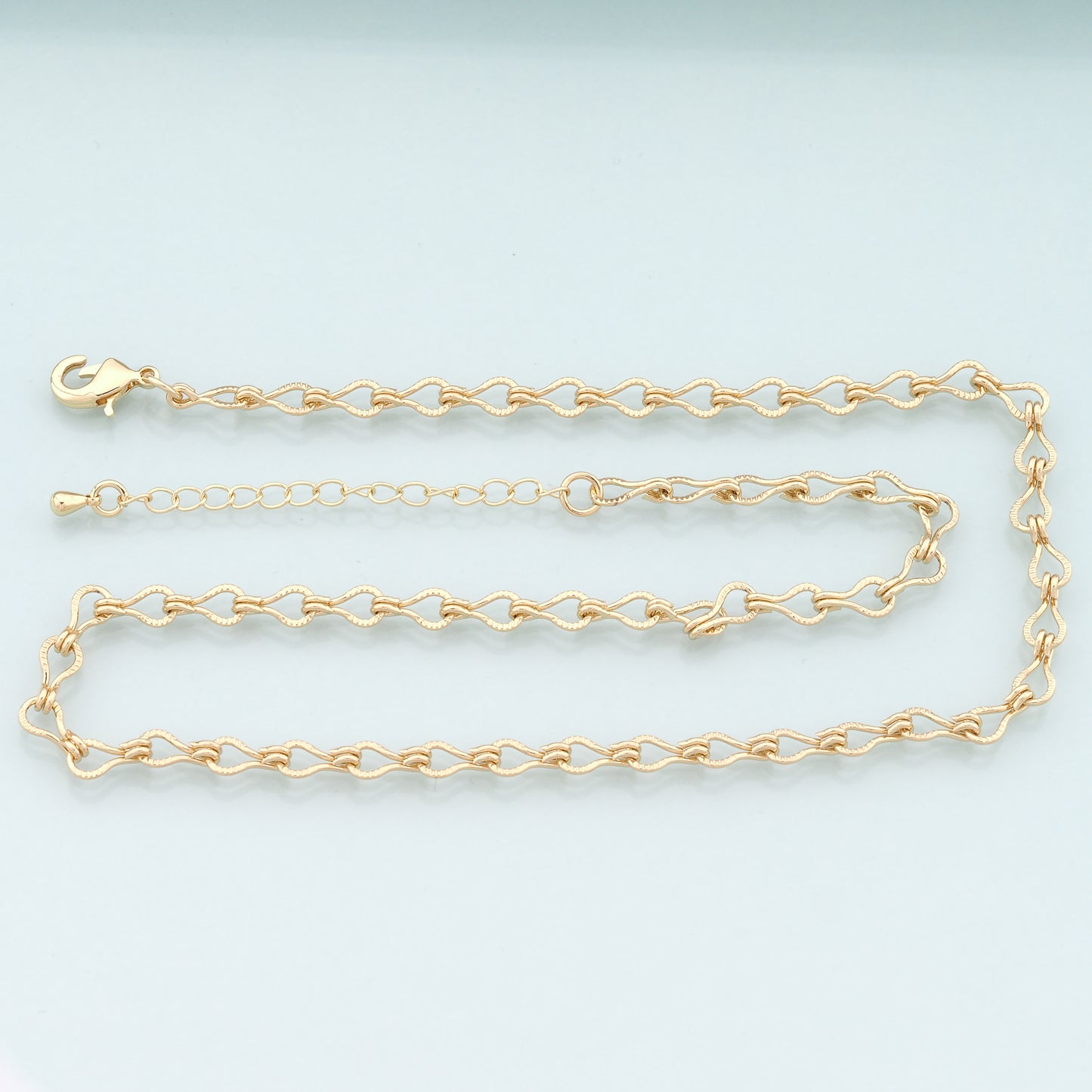 Gold Infinity Chain,18K Gold Filled Infinity for Necklace Bracelet DIY Jewelry Making Supply