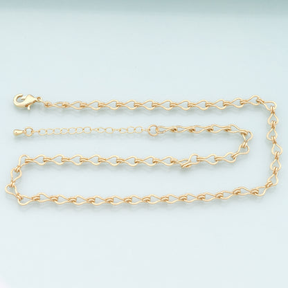 Gold Infinity Chain,18K Gold Filled Infinity for Necklace Bracelet DIY Jewelry Making Supply