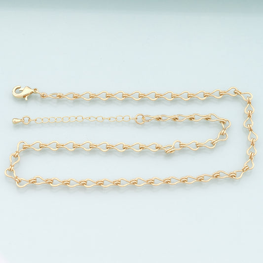 Gold Infinity Chain,18K Gold Filled Infinity for Necklace Bracelet DIY Jewelry Making Supply
