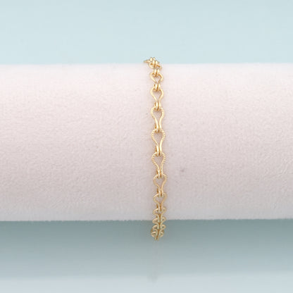 Gold Infinity Chain,18K Gold Filled Infinity for Necklace Bracelet DIY Jewelry Making Supply