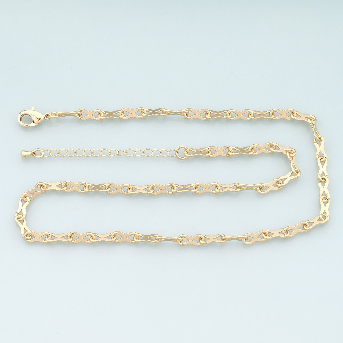 Gold Infinity Chain,18K Gold Filled Infinity for Necklace Bracelet DIY Jewelry Making Supply
