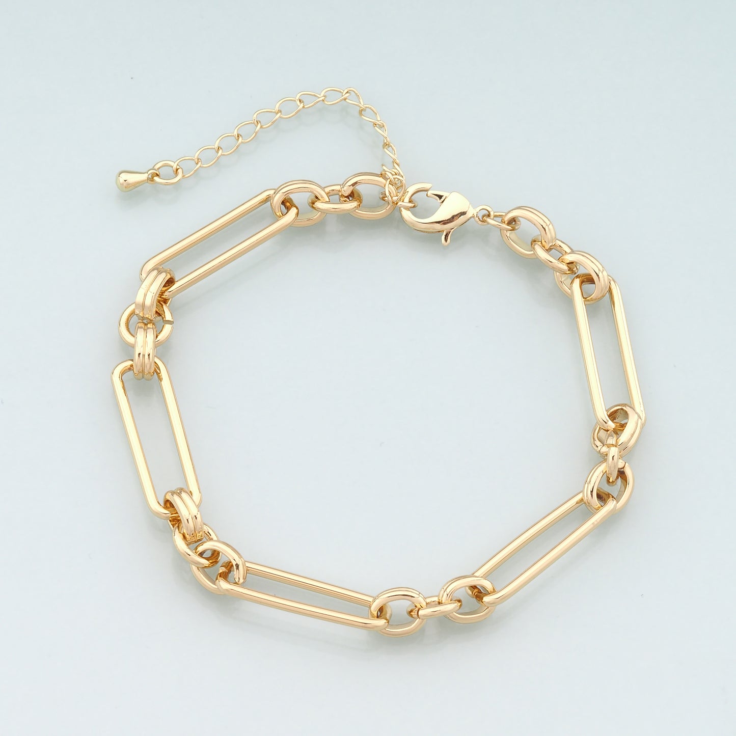 Gold Adjustable Chain,18K Gold Filled Rectangle Bracelet,Semi Finished Bracelets,Bracelets for Jewelry Making