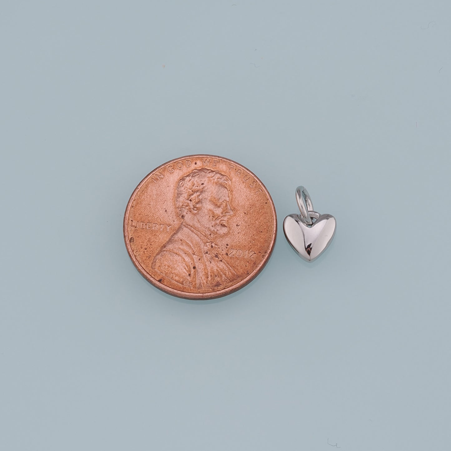 18K Gold Filled Heart Pendant,Heart Charm Bracelet Necklace for DIY Jewelry Making Supply