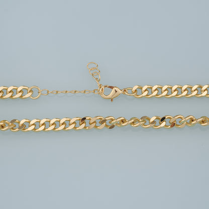 Gold Oval Chain,18K Gold Filled Twisted Oval for Necklace Bracelet DIY Jewelry Making Supply