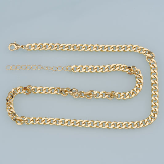 Gold Oval Chain,18K Gold Filled Twisted Oval for Necklace Bracelet DIY Jewelry Making Supply