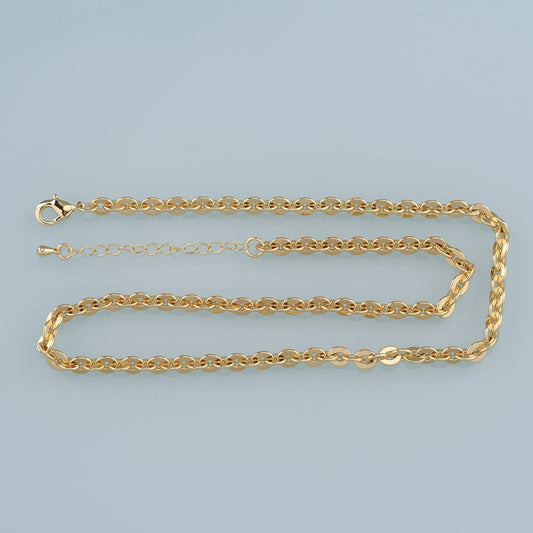 Gold Oval Chain,18K Gold Filled Oval for Necklace Bracelet DIY Jewelry Making Supply