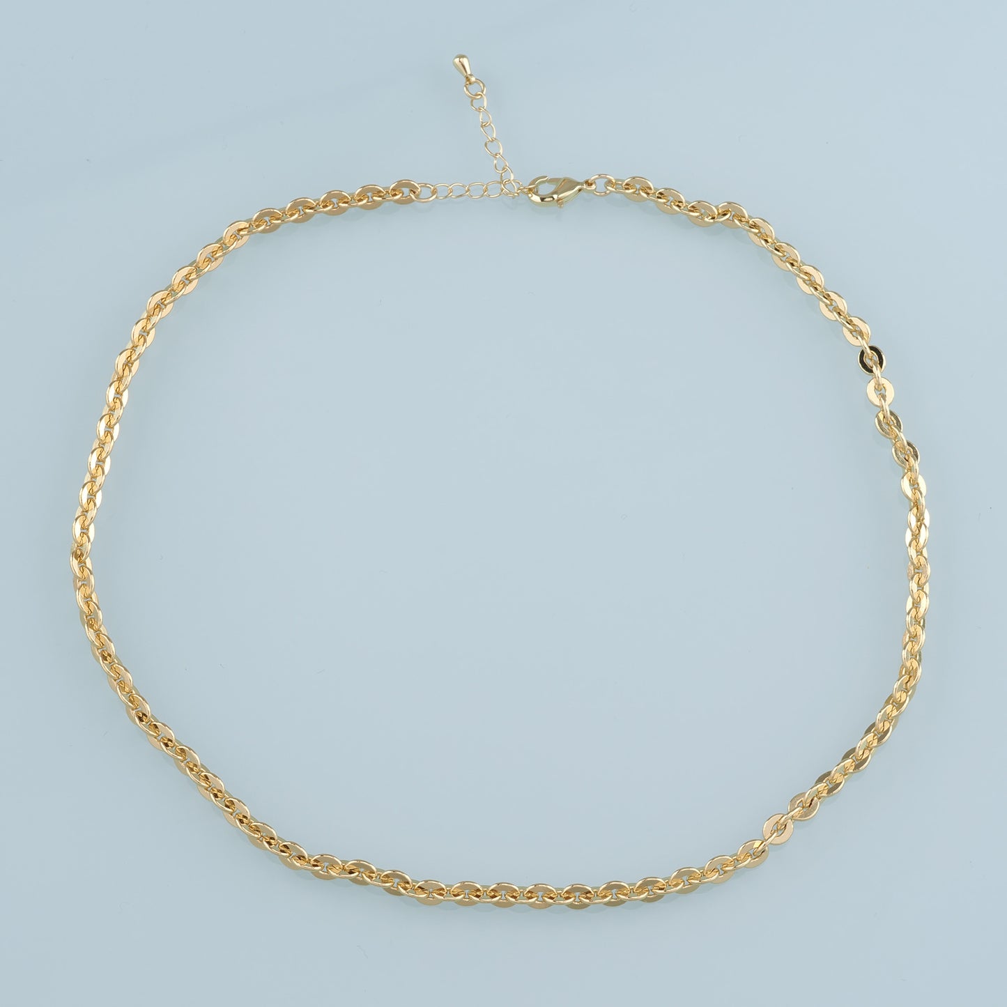 Gold Oval Chain,18K Gold Filled Oval for Necklace Bracelet DIY Jewelry Making Supply