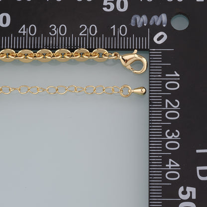 Gold Oval Chain,18K Gold Filled Oval for Necklace Bracelet DIY Jewelry Making Supply