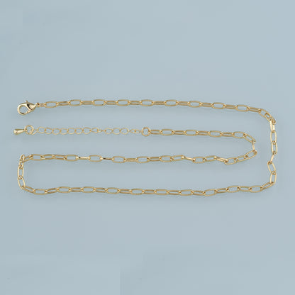 Gold Oval Chain,18K Gold Filled Oval for Necklace Bracelet DIY Jewelry Making Supply