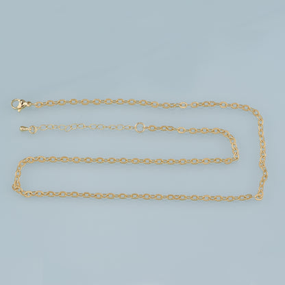 Gold Oval Chain,18K Gold Filled Oval for Necklace Bracelet DIY Jewelry Making Supply