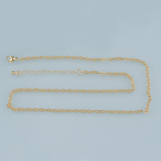 Gold Oval Chain,18K Gold Filled Oval for Necklace Bracelet DIY Jewelry Making Supply