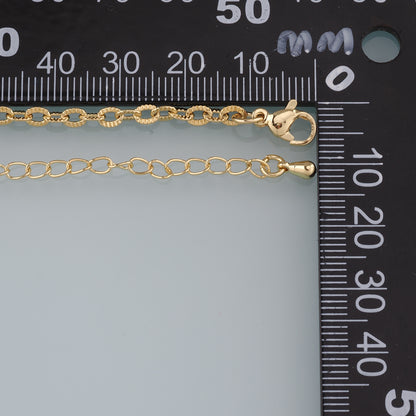 Gold Oval Chain,18K Gold Filled Oval for Necklace Bracelet DIY Jewelry Making Supply