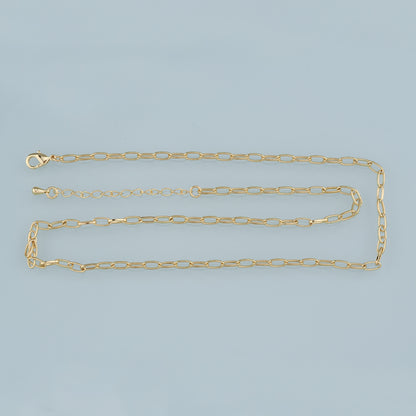 Gold Oval Chain,18K Gold Filled Oval for Necklace Bracelet DIY Jewelry Making Supply