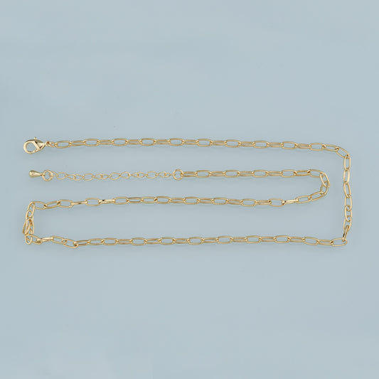 Gold Oval Chain,18K Gold Filled Oval for Necklace Bracelet DIY Jewelry Making Supply