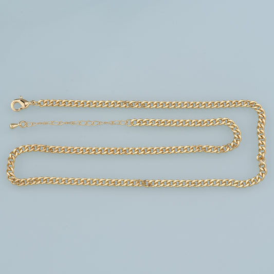 Gold Oval Chain,18K Gold Filled Twisted Oval for Necklace Bracelet DIY Jewelry Making Supply