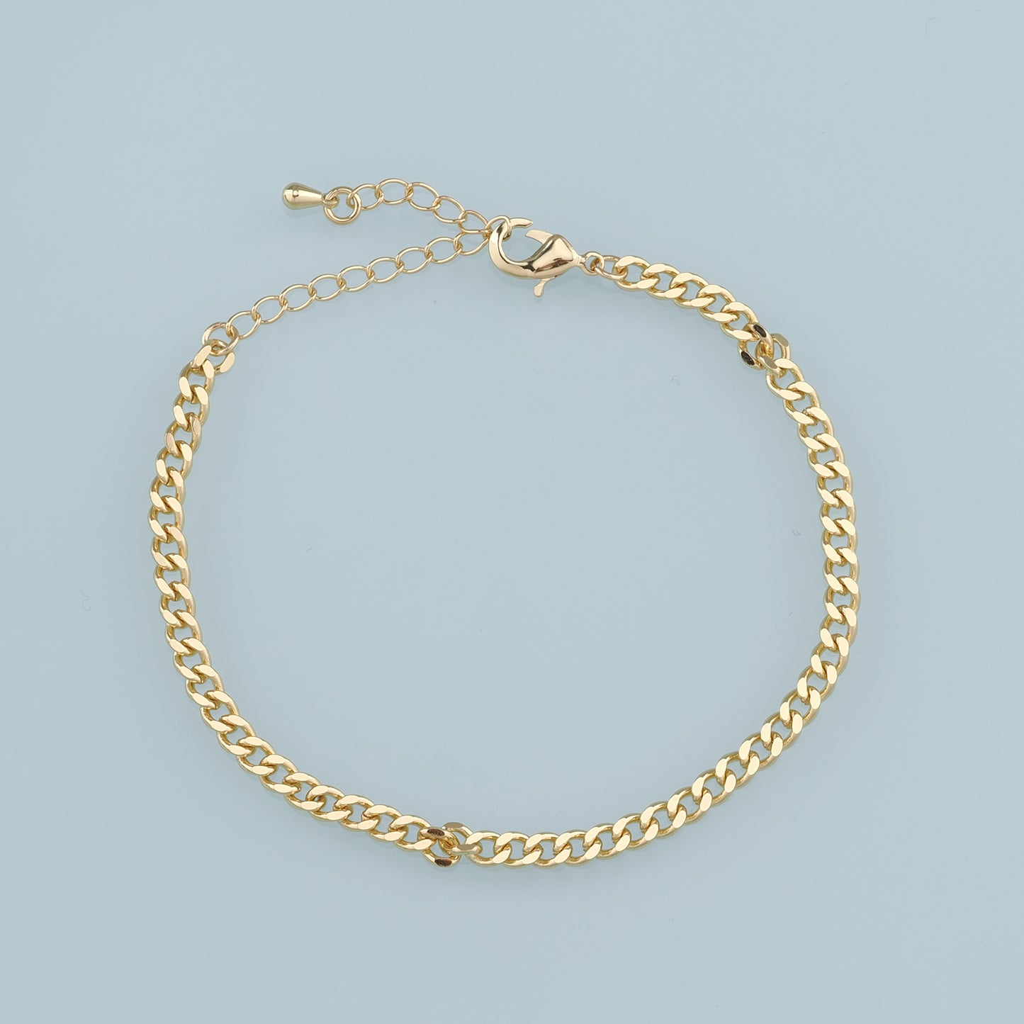 Gold Adjustable Chain,18K Gold Filled Twist Oval Bracelet,Semi Finished Bracelets,Bracelets for Jewelry Making