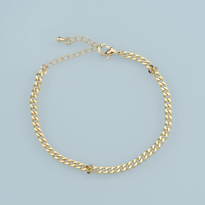 Gold Adjustable Chain,18K Gold Filled Twist Oval Bracelet,Semi Finished Bracelets,Bracelets for Jewelry Making
