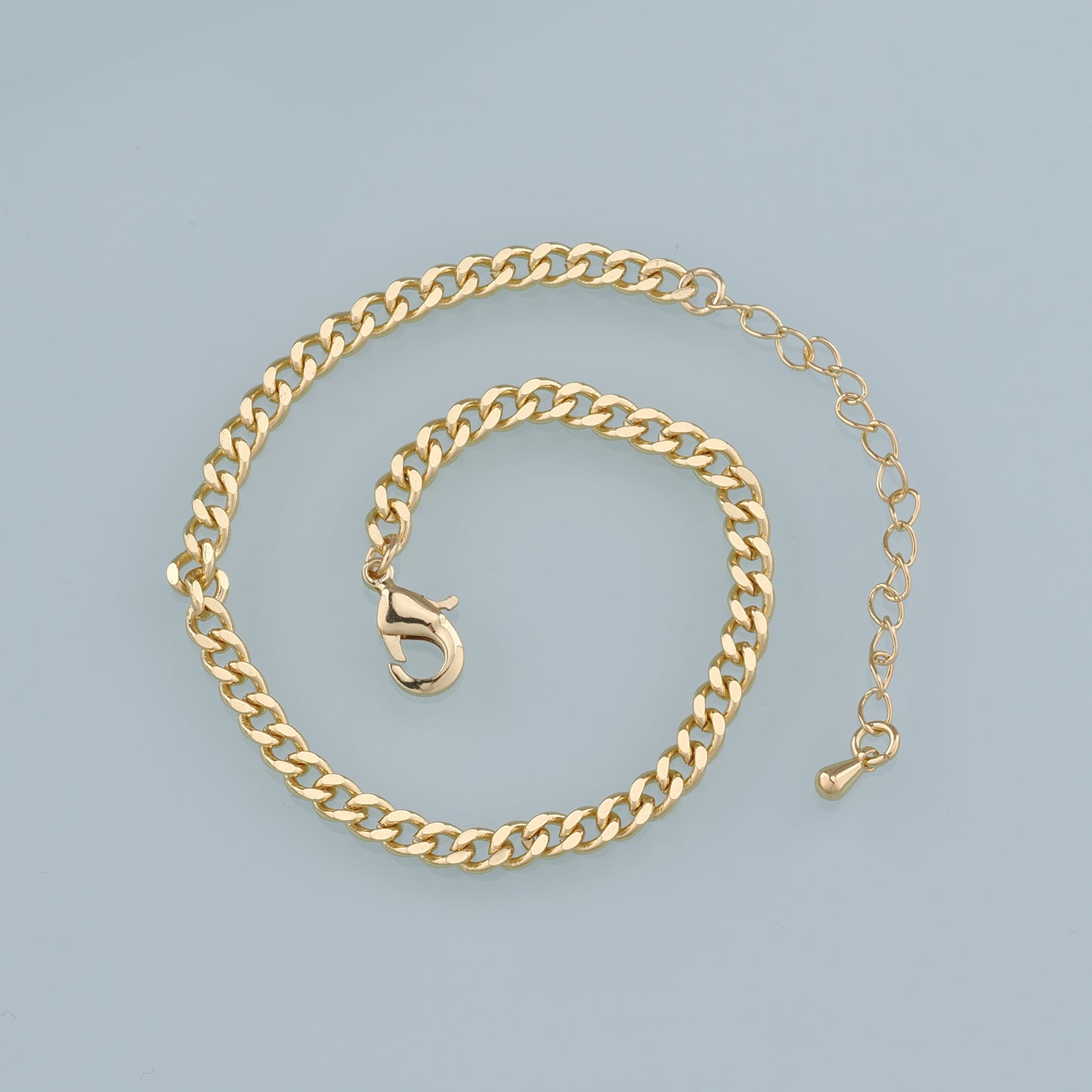 Gold Adjustable Chain,18K Gold Filled Twist Oval Bracelet,Semi Finished Bracelets,Bracelets for Jewelry Making