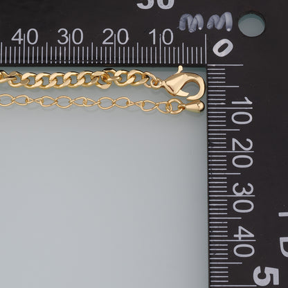 Gold Adjustable Chain,18K Gold Filled Twist Oval Bracelet,Semi Finished Bracelets,Bracelets for Jewelry Making