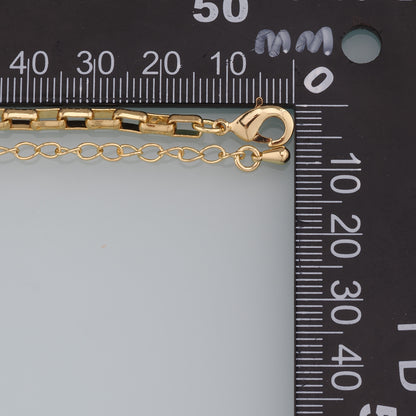 Gold Adjustable Chain,18K Gold Filled Oval Bracelet,Semi Finished Bracelets,Bracelets for Jewelry Making