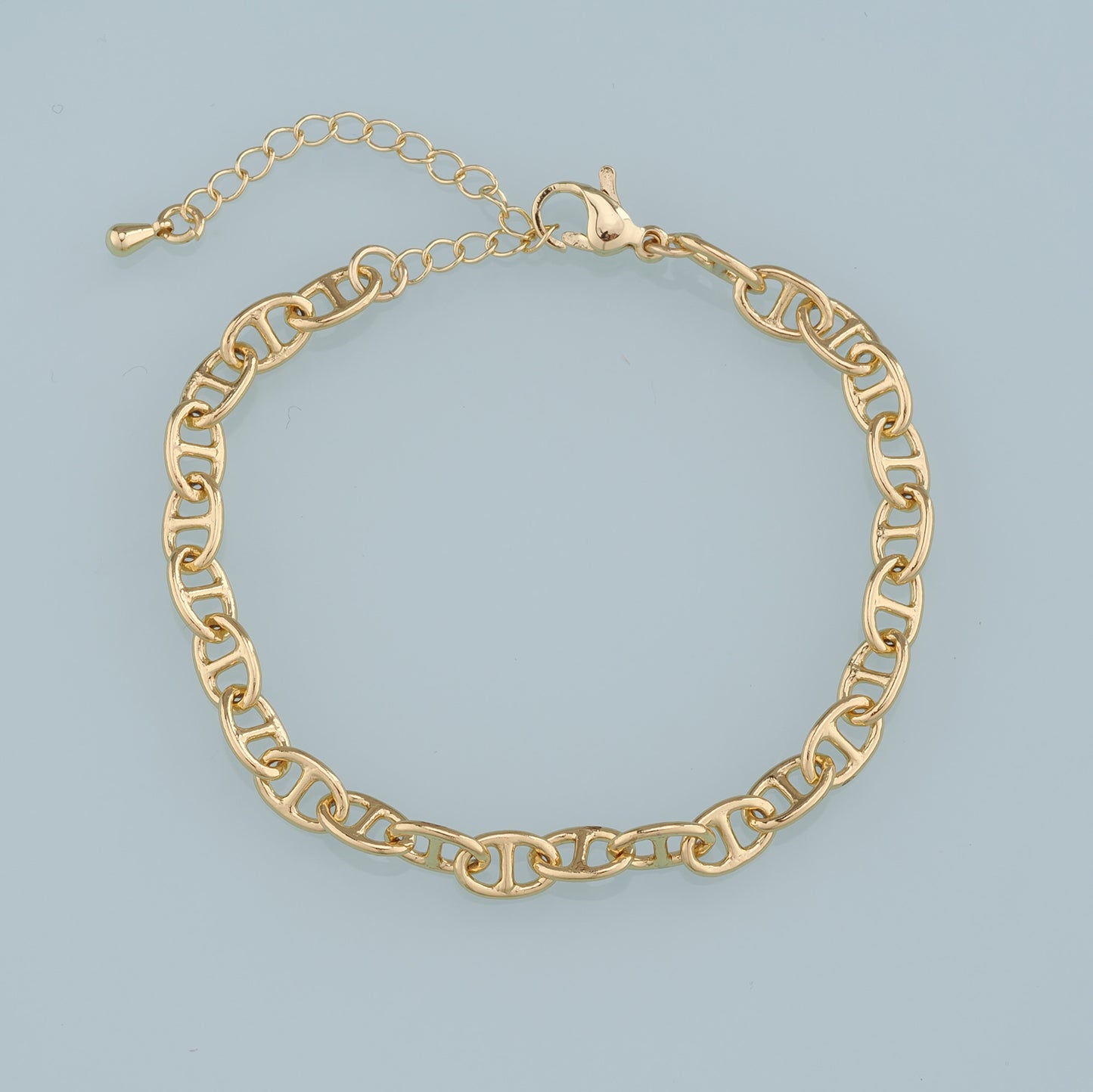 Gold Adjustable Chain,18K Gold Filled Oval Bracelet,Semi Finished Bracelets,Bracelets for Jewelry Making