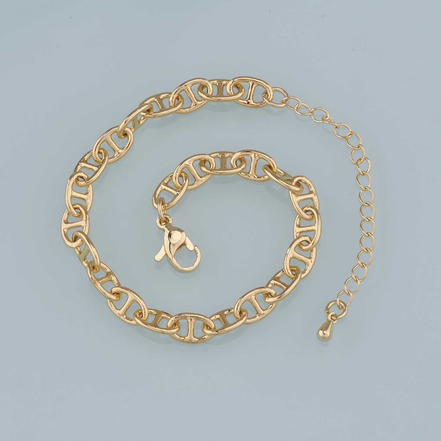 Gold Adjustable Chain,18K Gold Filled Oval Bracelet,Semi Finished Bracelets,Bracelets for Jewelry Making
