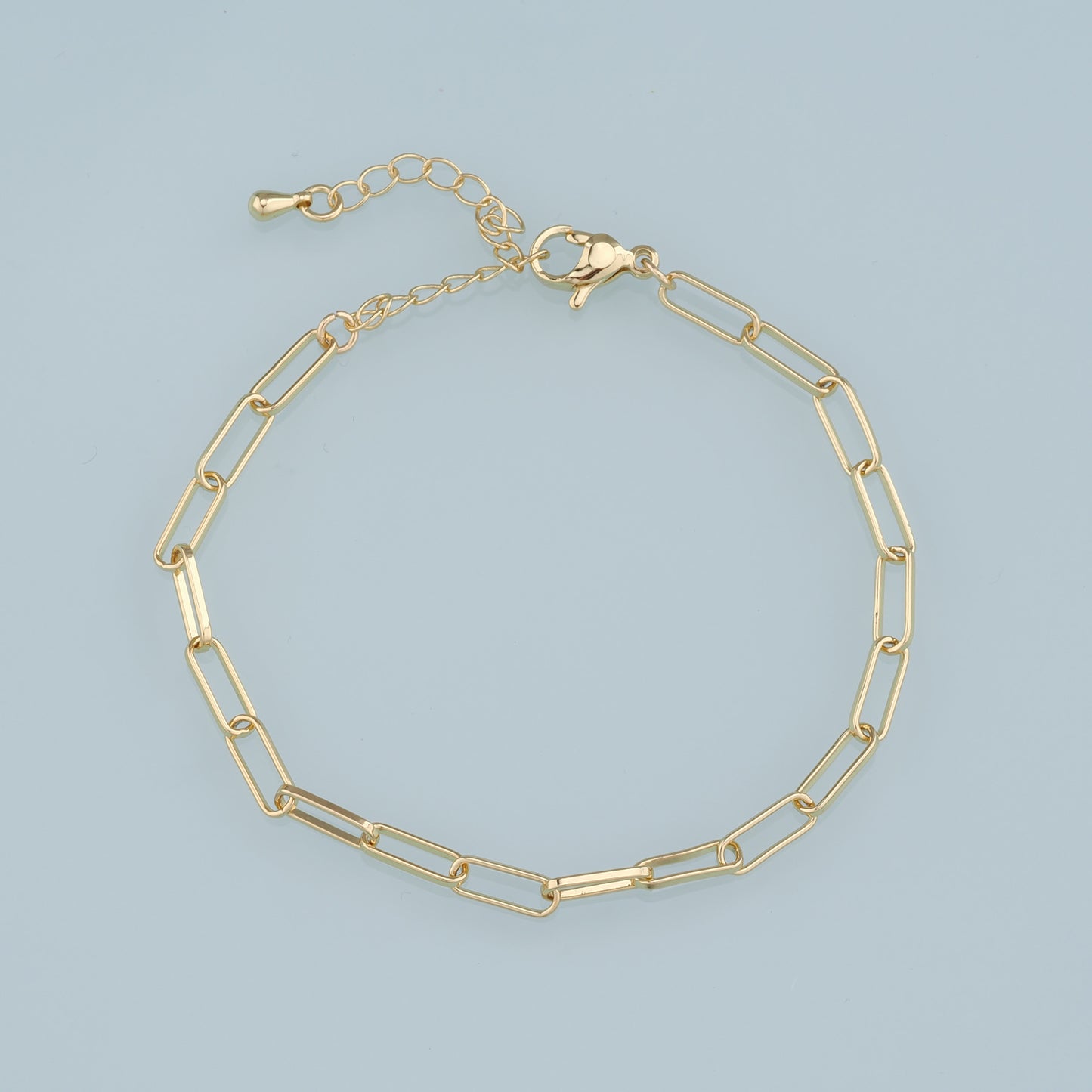 Gold Adjustable Chain,18K Gold Filled Oval Bracelet,Semi Finished Bracelets,Bracelets for Jewelry Making