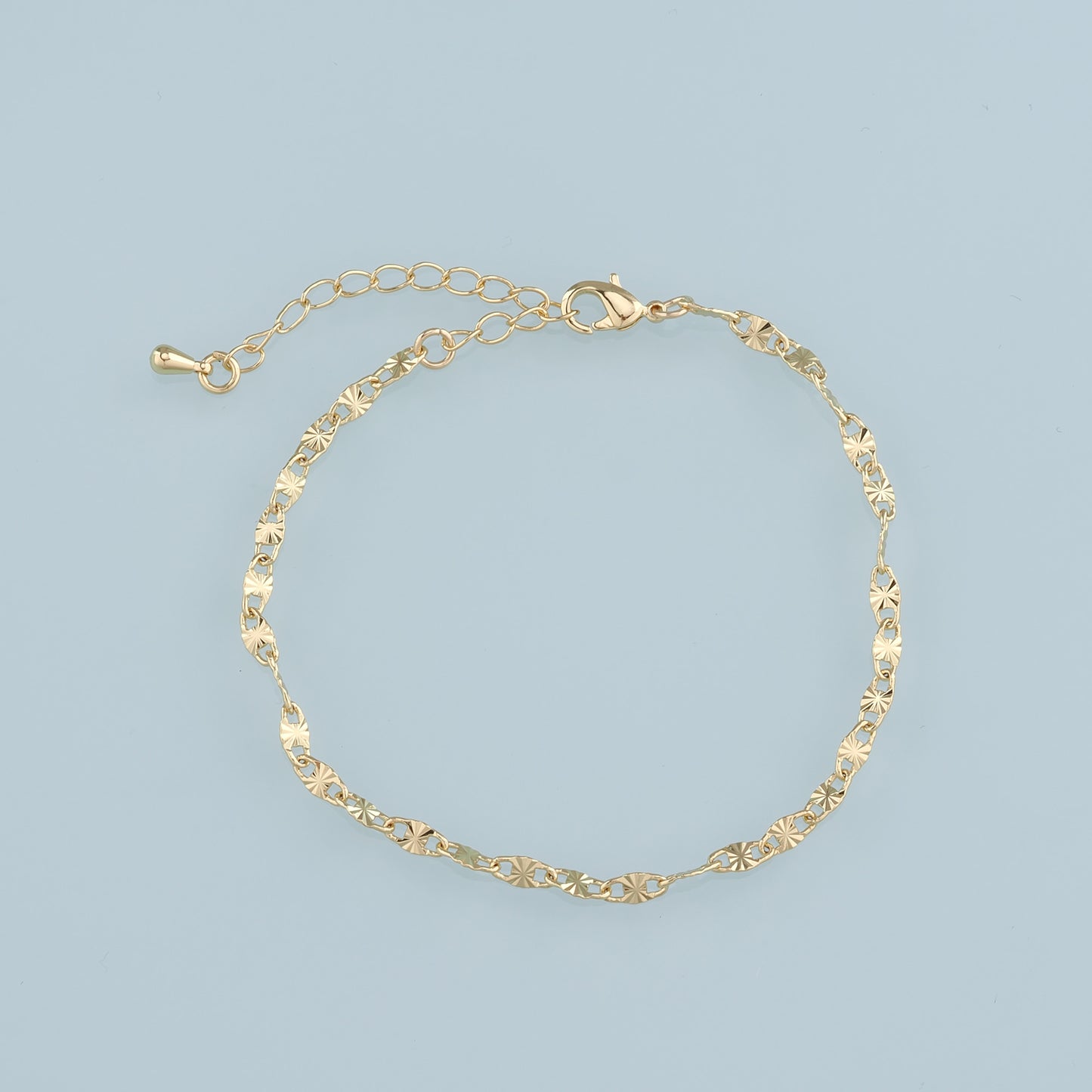 Gold Adjustable Chain,18K Gold Filled Oval Bracelet,Semi Finished Bracelets,Bracelets for Jewelry Making
