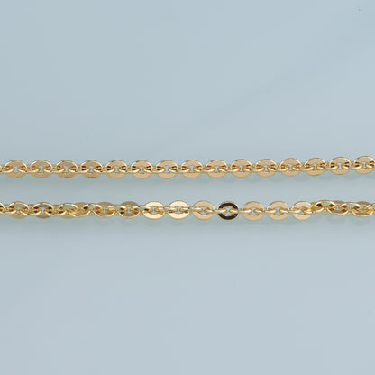 Gold Oval Chain,18K Gold Filled Oval Chain for Necklace Bracelet DIY Jewelry Making Supply