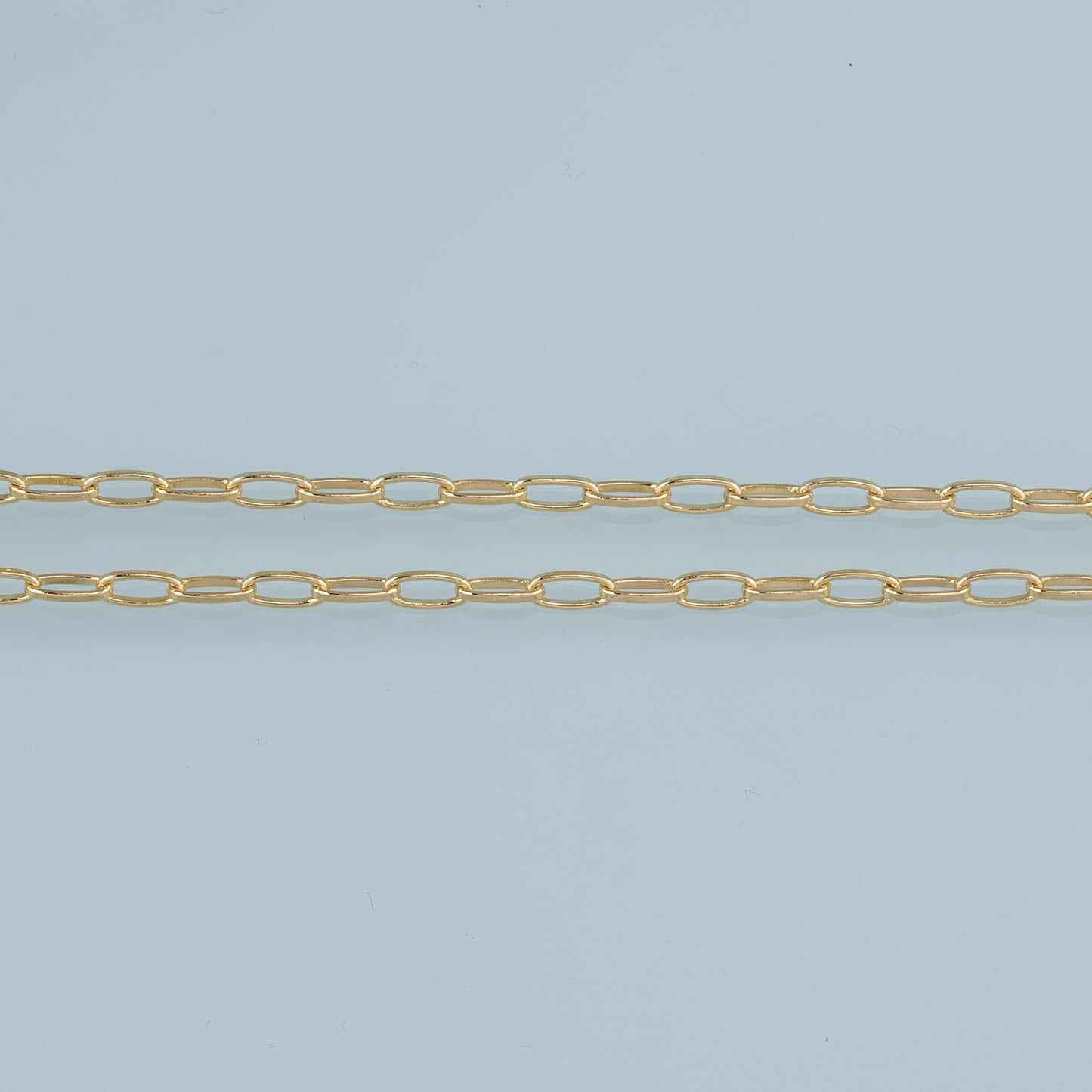 Gold Oval Chain,18K Gold Filled Rectangle Paper Clip Chain for Necklace Bracelet DIY Jewelry Making Supply