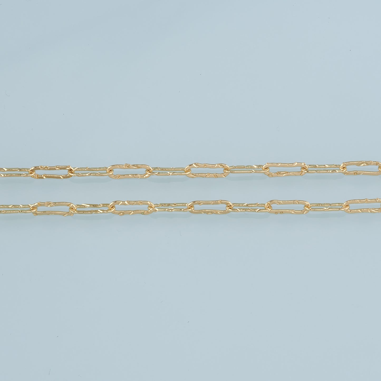 Gold Oval Chain,18K Gold Filled Rectangle Paper Clip Chain for Necklace Bracelet DIY Jewelry Making Supply
