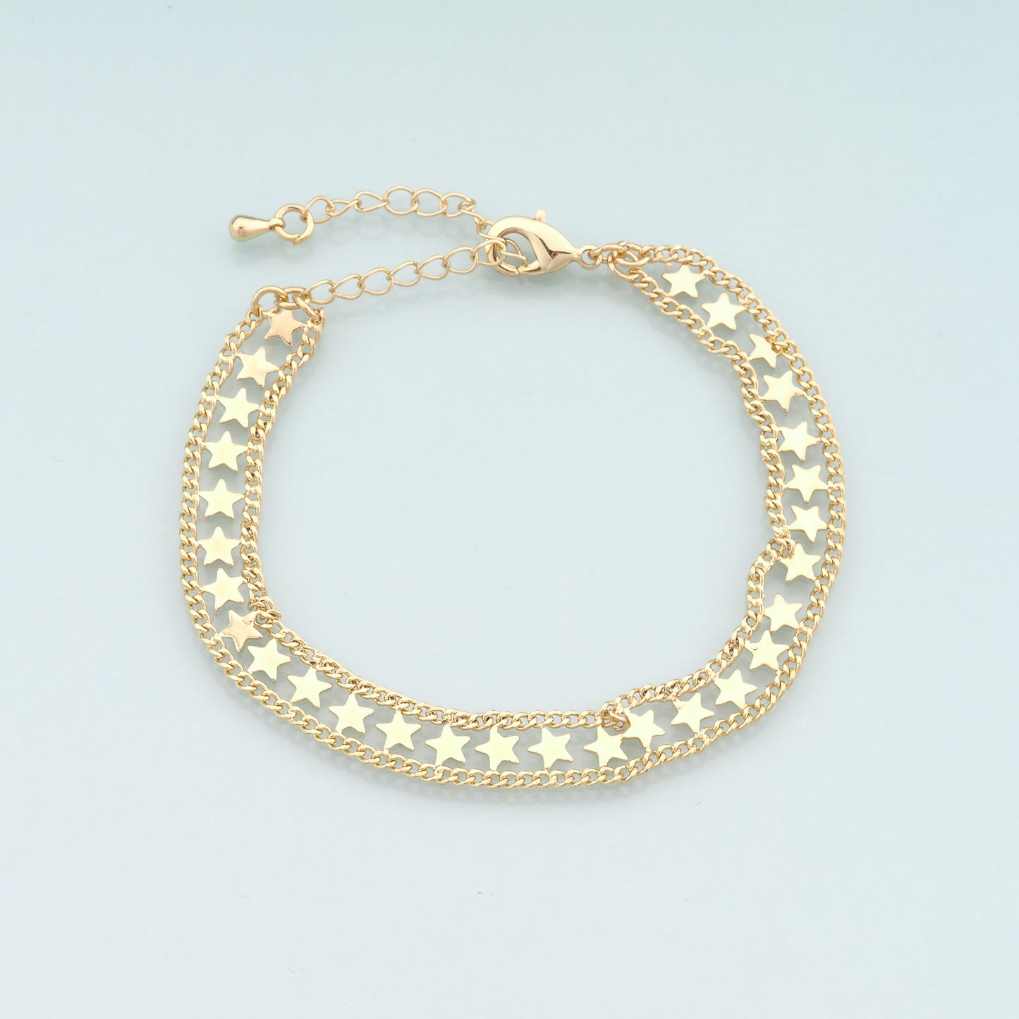 Gold Adjustable Chain,18K Gold Filled Star Bracelet,Semi Finished Bracelets,Bracelets for Jewelry Making