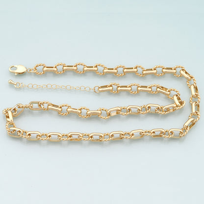 Gold Oval Chain,18K Gold Filled Twist for Necklace Bracelet DIY Jewelry Making Supply