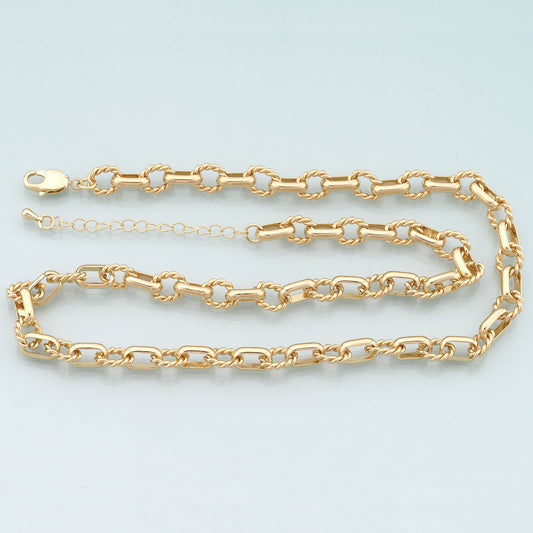 Gold Oval Chain,18K Gold Filled Twist for Necklace Bracelet DIY Jewelry Making Supply