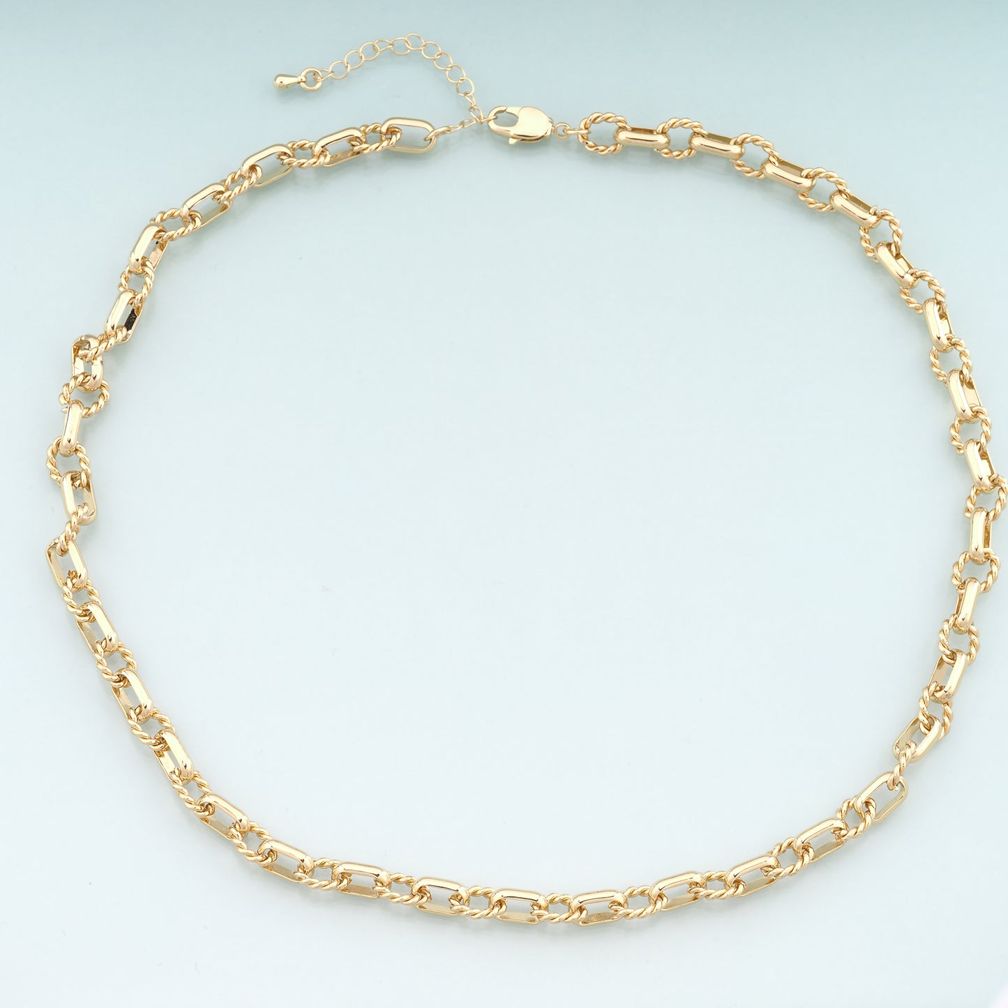 Gold Oval Chain,18K Gold Filled Twist for Necklace Bracelet DIY Jewelry Making Supply