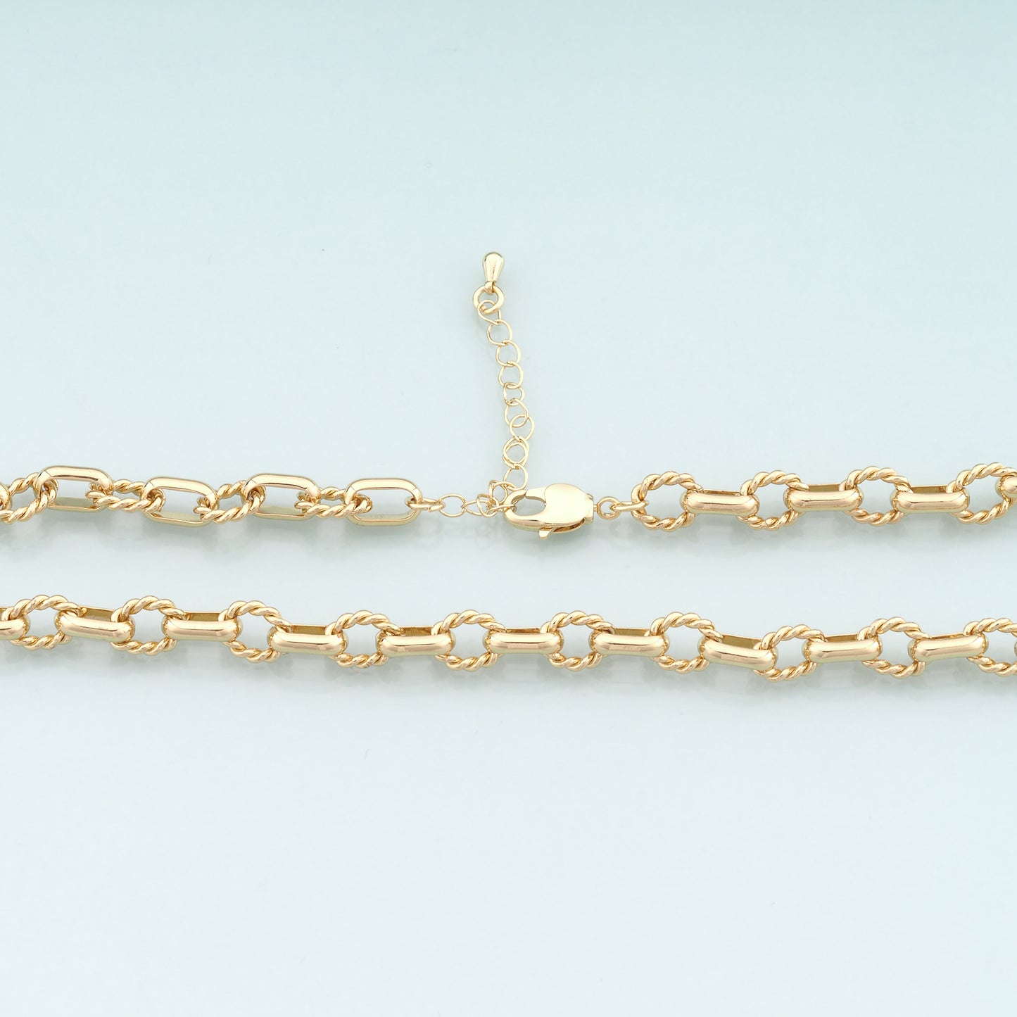 Gold Oval Chain,18K Gold Filled Twist for Necklace Bracelet DIY Jewelry Making Supply