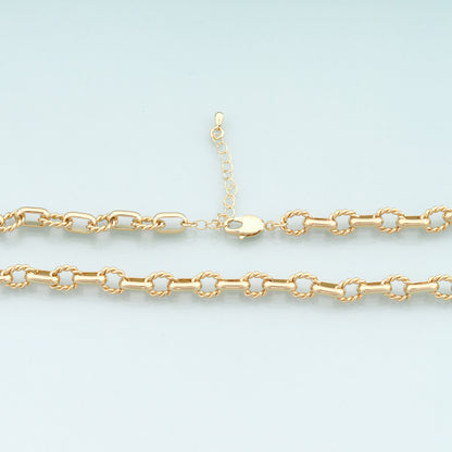 Gold Oval Chain,18K Gold Filled Twist for Necklace Bracelet DIY Jewelry Making Supply