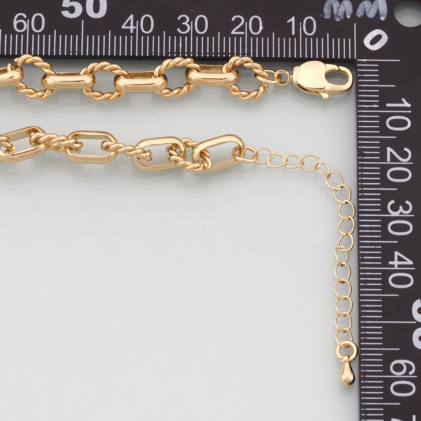 Gold Oval Chain,18K Gold Filled Twist for Necklace Bracelet DIY Jewelry Making Supply