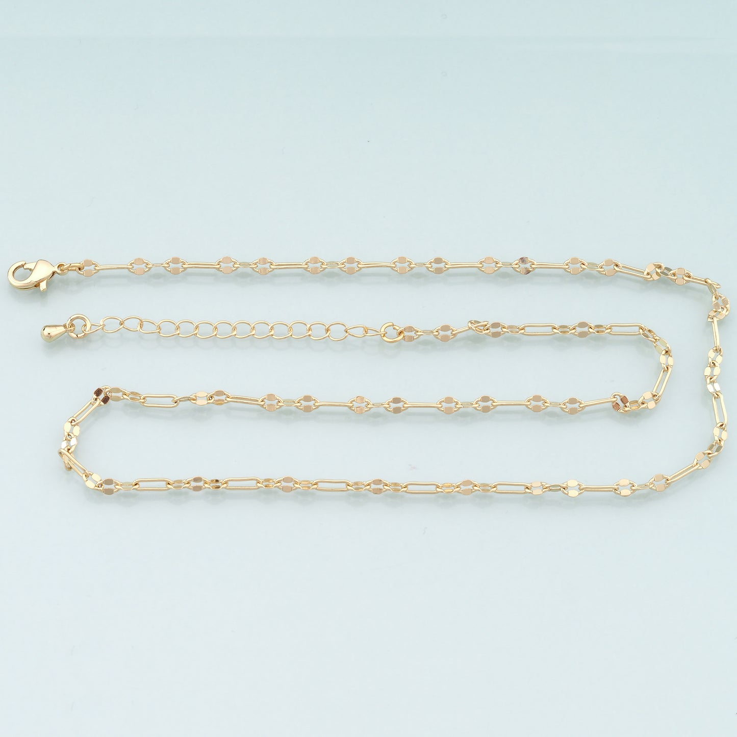 Gold Oval Chain,18K Gold Filled Oval for Necklace Bracelet DIY Jewelry Making Supply
