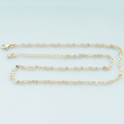 Gold Oval Chain,18K Gold Filled Oval for Necklace Bracelet DIY Jewelry Making Supply