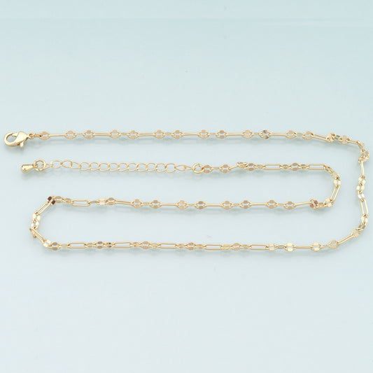 Gold Oval Chain,18K Gold Filled Oval for Necklace Bracelet DIY Jewelry Making Supply
