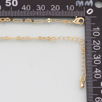 Gold Oval Chain,18K Gold Filled Oval for Necklace Bracelet DIY Jewelry Making Supply