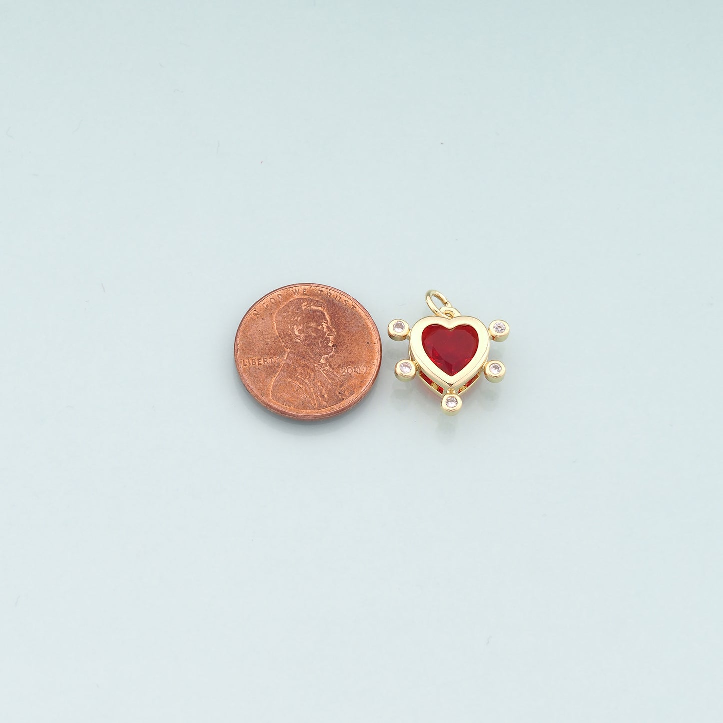 Gold Heart Charms,18K Gold Filled Heart Pendant,Dainty Heart Charm Bracelet Necklace for DIY Jewelry Making Supply