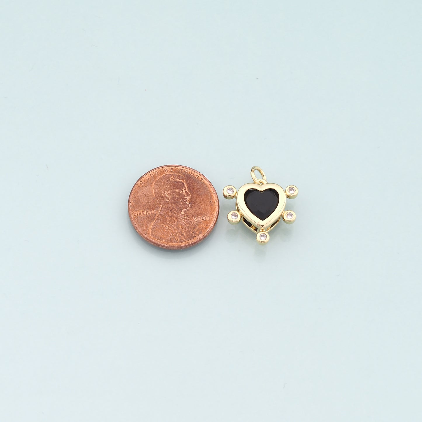 Gold Heart Charms,18K Gold Filled Heart Pendant,Dainty Heart Charm Bracelet Necklace for DIY Jewelry Making Supply